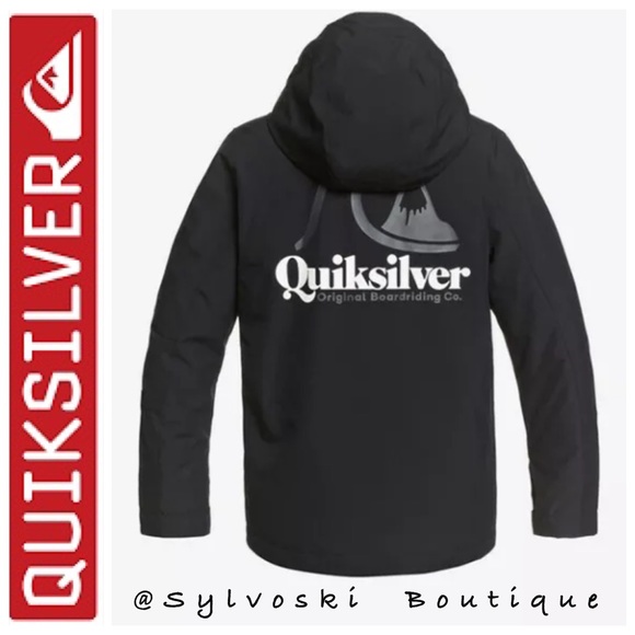 🔥QUIKSILVER Boy's In The Hood Snow Jacket NWT - Picture 4 of 16